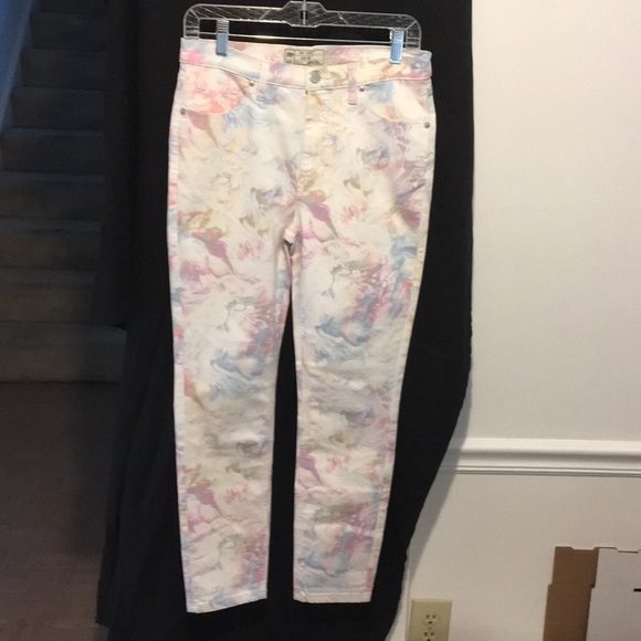 Free People Denim - Free People Color Swirl Jeans
